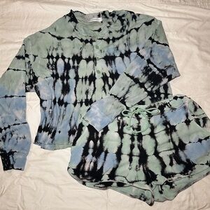 Daydreamer Tie-Dye Long Sleeve and Shorts Set